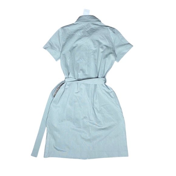 Club Monaco Dresses Club Monaco Sage Green Ponte Knit Belted Shirt